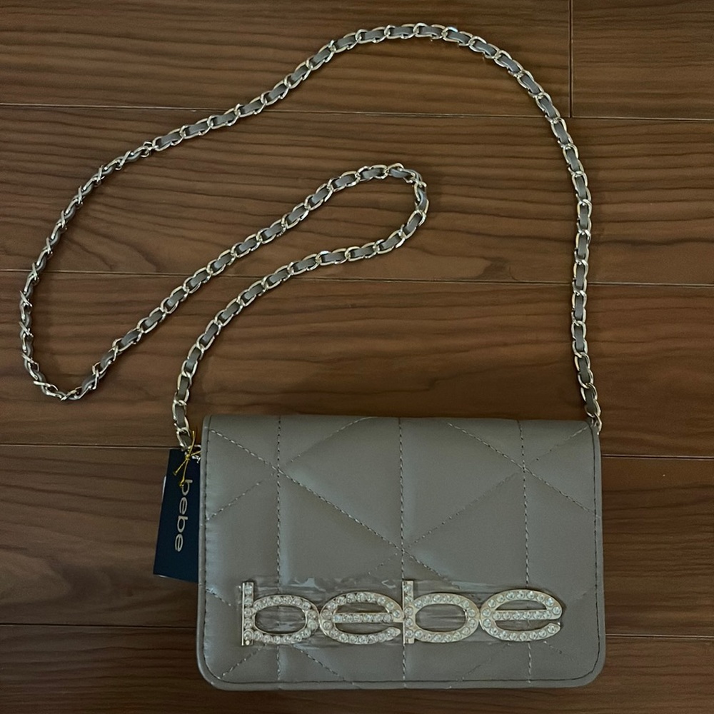 bebe Zaza Flap Crossbody bag ~ Taupe